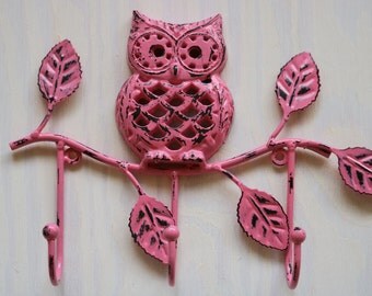 Cast Iron Hook/Cast Iron Wall Hook/Owl Wall Hook/Metal Hook/Bird Wall Hook/Wall Decor Hook/Children Hook/Kids Room Hook/Bird Hook/Key Holder