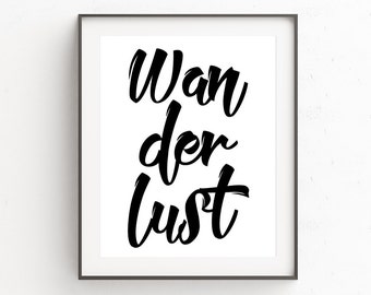 Wanderlust Poster, Wanderlust Wall Decor, Travel Wall Art Prints, Quote Printable, Wanderlust Printable, Quote Wall Prints, Wanderlust Print