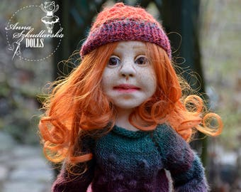 Handmade Doll- Krysia -53cm (KO 20'17) - textile doll- fabric doll- rag doll- home decoration- handmade toy-cloth dolls-fabric dolls