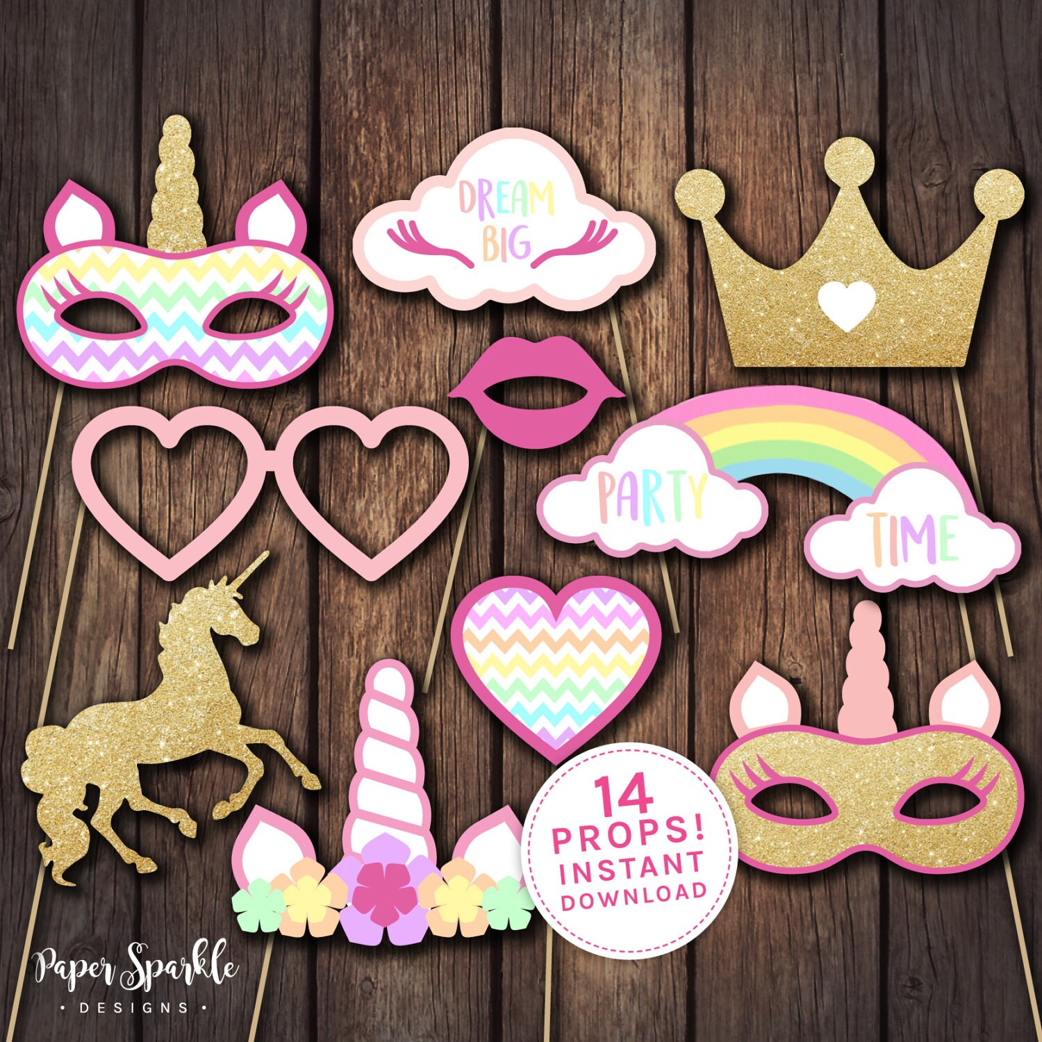 Unicorn props Unicorn party props Unicorn party Unicorn