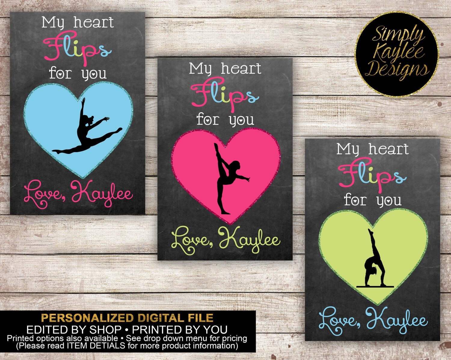 Gymnastics Valentine's Day Card