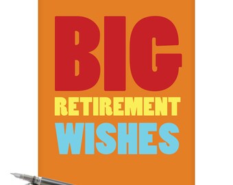 J2734RTG Jumbo Funny Retirement Card: Big Retirement Wishes With Envelope (Extra Large Version 8.5'' x 11'')