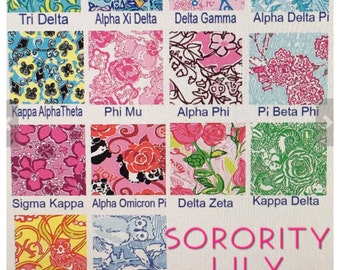 Sorority Lily Pulitzer inspired vinyl monogram