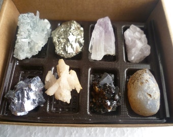 Wholesale Rocks and Minerals boxed set 6, Rocks and minerals, Rocks Mineral Collection, Geology Collection, Natural Earth Treasures,