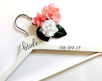 Bride Wedding Dress Hanger - Bridal Hanger, Custom Hanger