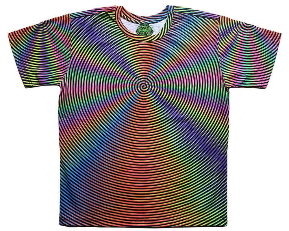 Trippy T-shirt 'Headspin'. Psychedelic t shirt Cotton