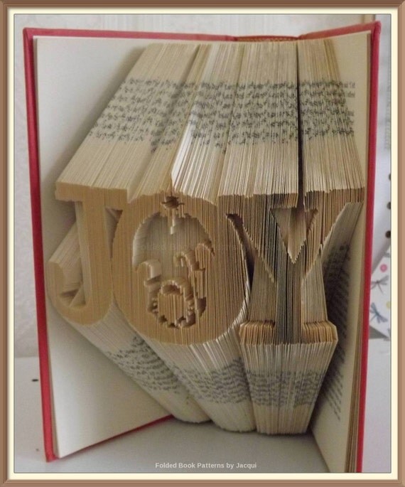 982. Christmas Book Folding Pattern JOY