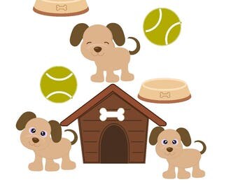 dog house svg, dog collar svg, dog bone svg, dog bone svg, instant download, digital, cutting file, clipart, clip art