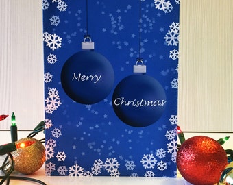 Blue Christmas Card