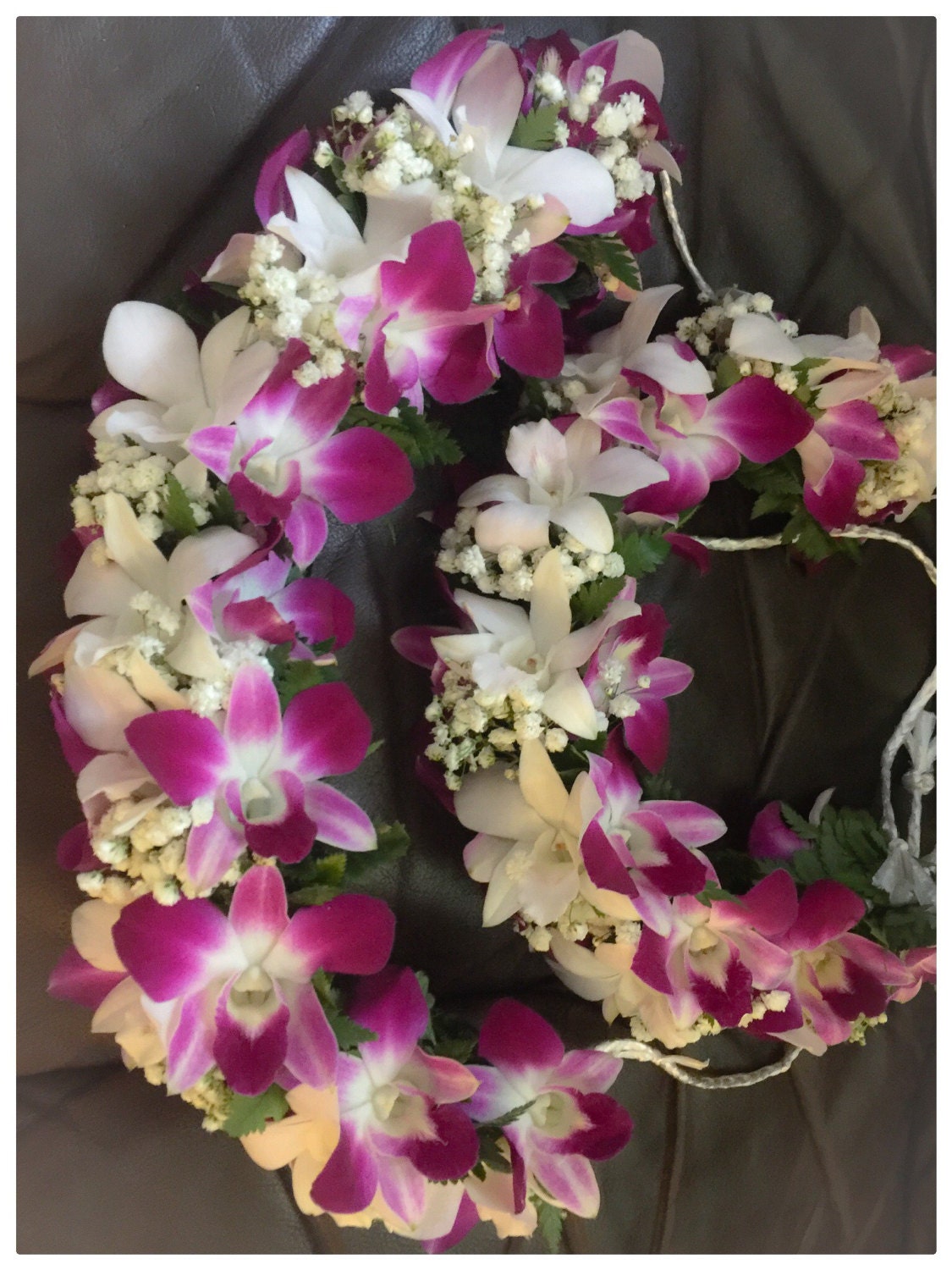 orchid haku lei/headband