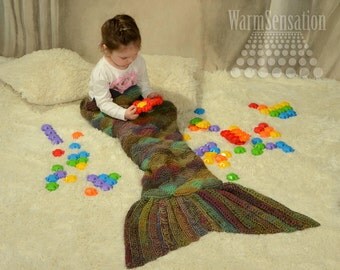 Mermaid tail blanket child Mermaid blanket adult Mermaid tail blanket knitted Mermaid blanket fish tail blanket kids Birthday gift Girl