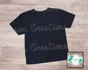 Black Tshirt Mockup w/light brown board background