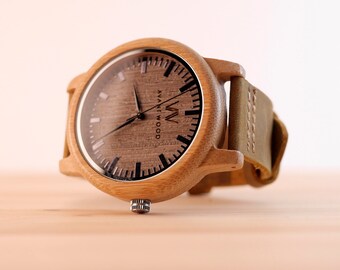 Women's Watch | Women's Wood Watches | Bamboo Watch | Watch for Women | Wood Watch | Wooden Watch | Women's Watch Leather | Girlfriend Gift