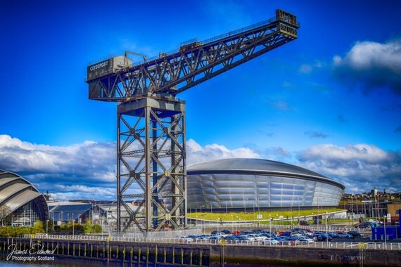 Glasgow, Fine art photography print. Wall art. Wall decor. Contemporary art. Glasgow photography, The Hydro, Finnieston Crane, Stobhill