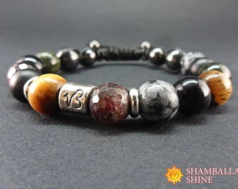 Capricorn bracelet Zodiac jewelry Astrology Dark bracelet Horoscope Zodiac gifts Star sign Сapricorn constellation Unisex bracelet Gemstone