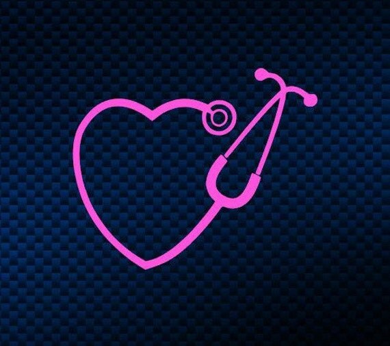 Stethoscope Heart Decal Stethoscope Window Decal Car Decal