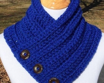 Crochet Cowl Bulky Crochet Cowl Chunky Cowl with Buttons