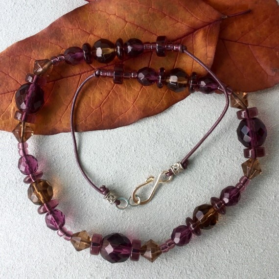 Autumn jewelry from Finger Lakes Wine Country Necklace Purple