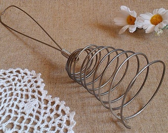 Vintage Metal Whisk, Wire Whip, Vintage hand whisk, Wire egg whipper, mixer manual, Old Hand egg beater, Soviet Wire Whisk, Kitchenware USSR