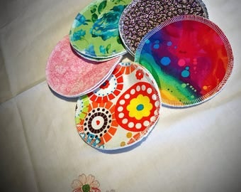 Reusable Cotton Cloth Nursing Pads, individual pairs Washable and Eco-Friendly