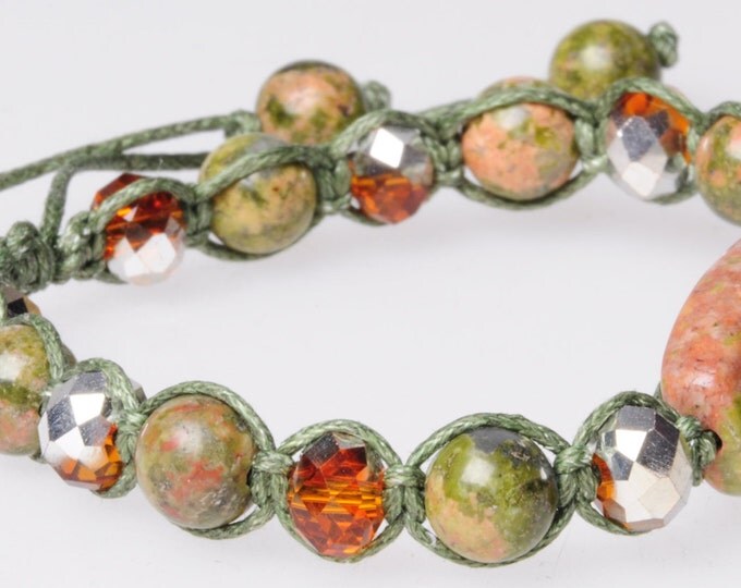 Unakite bracelet talisman amulet Unakite amulet bracelet female Unakite gift Christmas New Year's Valentine Day stylish gift woman