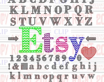 Complete set of chevron letters, chevron heart, chevron numbers, chevron arrow, chevron triangle, uppercase chevron letters, SVG chevron