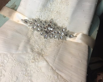 Bling Bridal Wedding Gown Sash Belt