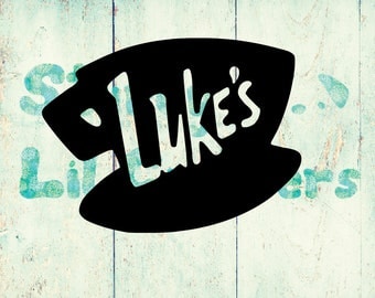 Luke's Diner - Coffee Cup Sign - Gilmore Girls - Stars Hallow - Luke Danes - Vinyl Car Decal - Bumper Sticker - Laptop Decal - Mug Decal