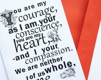 Outlander Card. Instant Download, Printable, DIY, Digital PDF File. Drums of Autumn. Greeting. Valentines. Gabaldon. Literary Book Lover.
