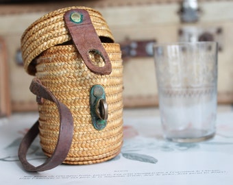 Panier à Créoles De Pêche Et Pointe à Glace Vintage - Matériel Ancien Pour Pêche Sur Glace - Bon état Général