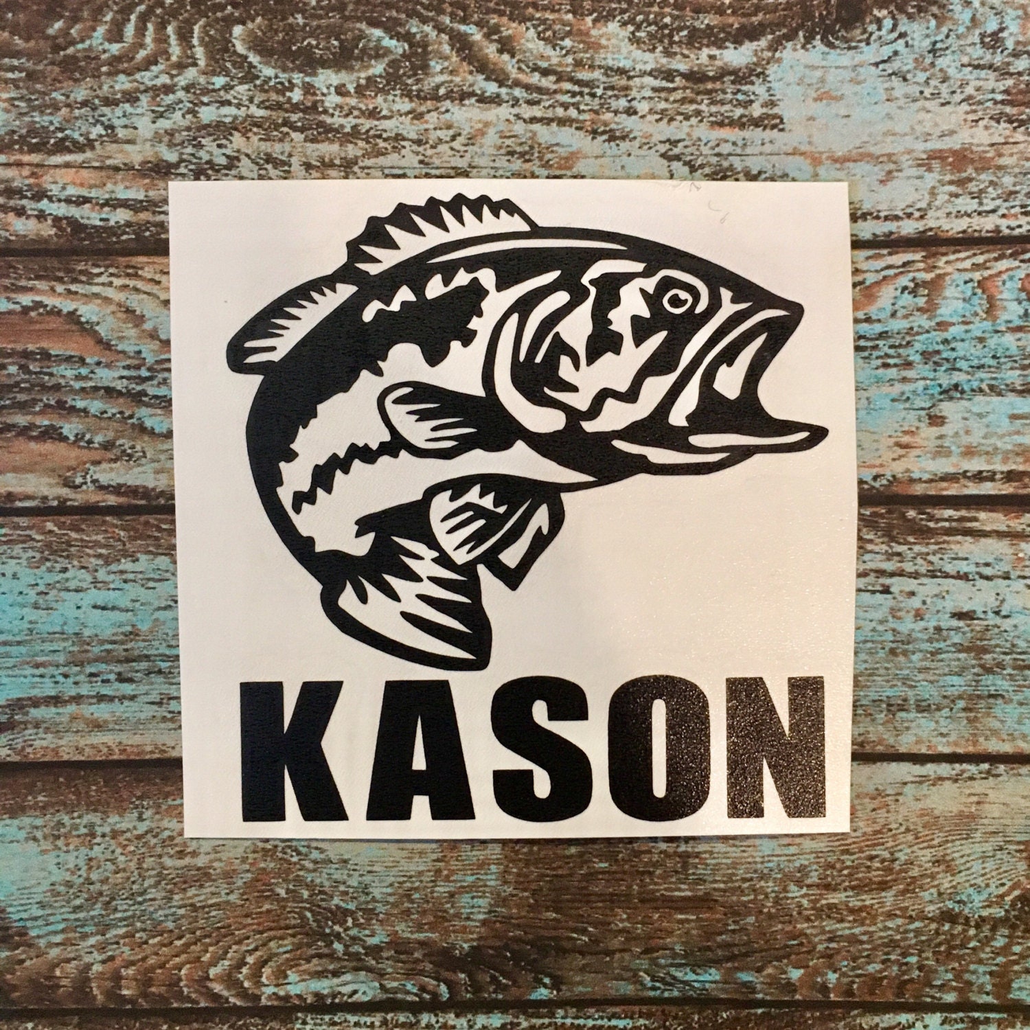 Largemouth Bass Decal Fish Decal with Name Yeti Decal