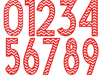 Chevron Numbers svg eps dxf png Cut file for Silhouette or Circuit