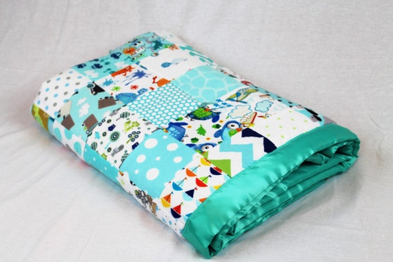 100% cotton flannel Minky and Satin Binding edged Baby