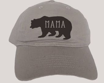 Mama Bear Hat - Camping Hats - Camp Attire - Camping Accesories - Women's Hats - Girl Hats - Mom Hats - Baseball Caps