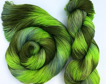 Kanesga- Hand dyed yarn, sock weight, Superwash Merino, 463 yards