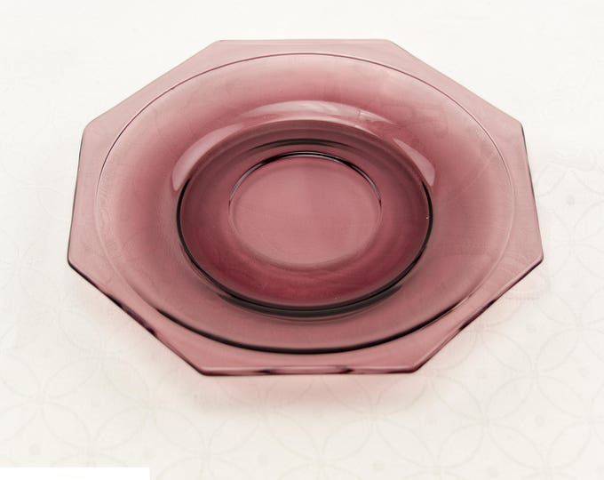 Purple Depression Glass Cup and Saucer Set | Moroccan Amethyst | Vintage Hazel Ware | Glass Cups and Saucers | MCM Kitchen Decor Purple Depression Glass Cup and Saucer Set | Moroccan Amethyst | Vintage Hazel Ware | Glass Cups and Saucers | MCM Kitchen Decor