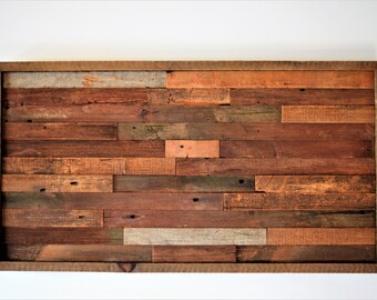 Reclaimed Barn Wood Wall Art (Horizontal Slats) FREE SHIPPING!