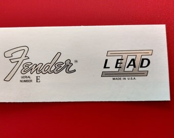 Fender Lead II Waterslide Decal in Silver Metallic X2
