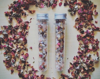 Floral Bath Salts, Citrus Bath Salts, Tube of Bath Salts, Dead Sea Salts, Epsom Salts, Pink Himalayan Salts