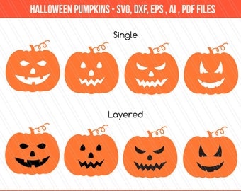 Halloween Pumpkin Cut Files, Pumpkin DXF, Pumpkin clipart ,Pumpkins, cricut, Pumpkin SVG , fall, halloween, digital download