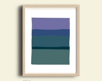 Abstract art, PRINTABLE abstract print, purple, turquoise , printable wall art, coastal colors, coastal decor, minimalist art, scandinavian