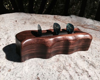 Guitar pick holder, Walnut