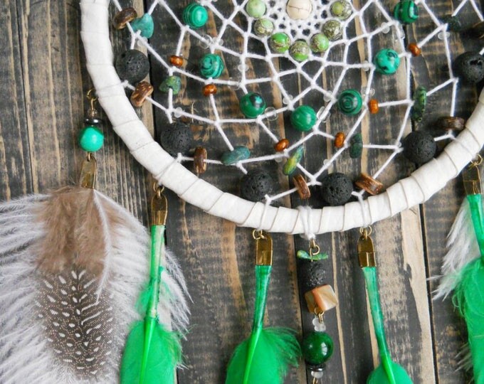 Dream catcher, boho dreamcatcher, Dreamcatchers green and beige, wall hanging, dreamcatchers, green dreamcatcher, wedding decor