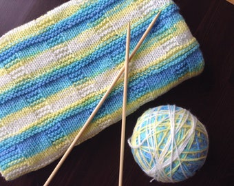 Hand Knit Baby Blanket - Multi-Coloured - ON SALE!!!!