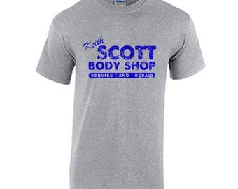 Keith Scott body shop tee shirt fans One Tree Hill Lucas Scott Nathan Scott I Don't Want to Be Tree Hill Ravens Peyton Sawyer