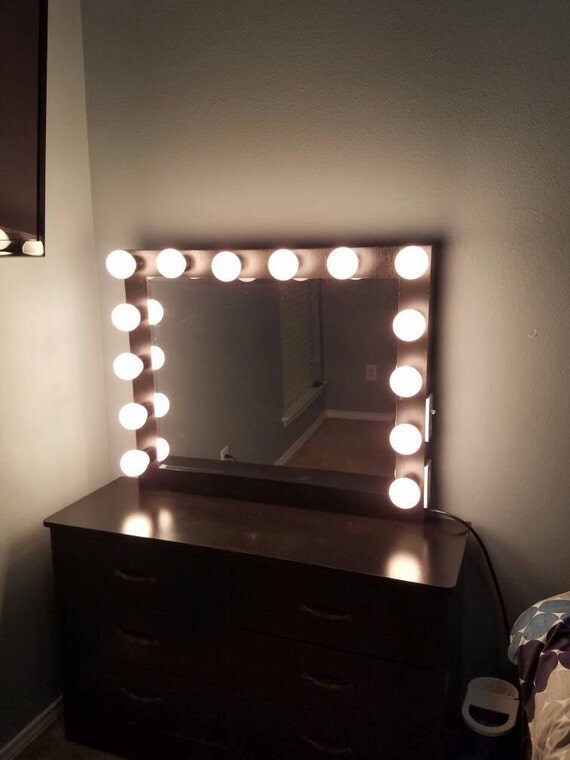 Vanity mirror with Hollywood lighting. BULBS NOT by Charmvanities
