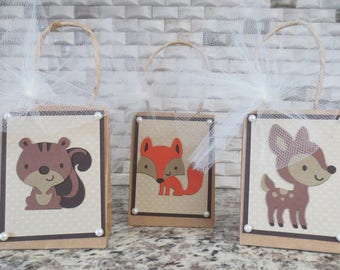 Woodland Forest Animal Party Favor Bags - Small - 6 Per Listing