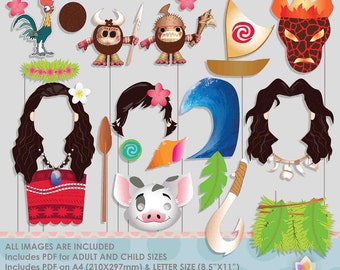 SALE!! Polynesian Hawaii Princess Photo Booth Props