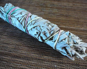 Californian White Sage Smudge Stick | Cleansing | Negative Energy | Aura | Meditation | Giant 8inches Size Available | Premium Quality