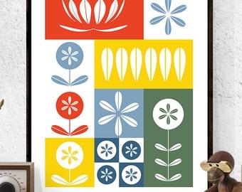 Cathrineholm Print,Mid Century Modern,Kitchen Print,Retro Poster,Lotus Print,Lotus,Cathrineholm,Kitchen Print Poster,Norwegian, Scandinavian